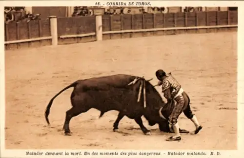 Ak Stierkampf, Matador-Tötung
