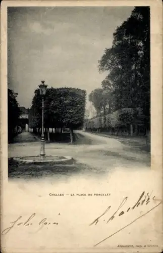 Ak Chelles Seine et Marne, Place du Poncelet