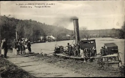 CPA Saint Jean les Deux Jumeaux Seine et Marne, Passage de Marins