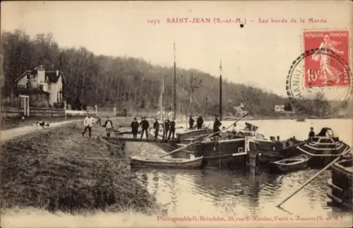 CPA Saint Jean Seine et Marne, Les Bords de la Marne
