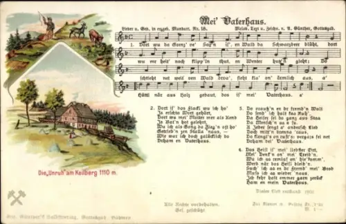 Lied Ak Günther, Anton, Mei' Vaterhaus, Erzgebirgische Mundart Nr 18, Unruh am Keilberg