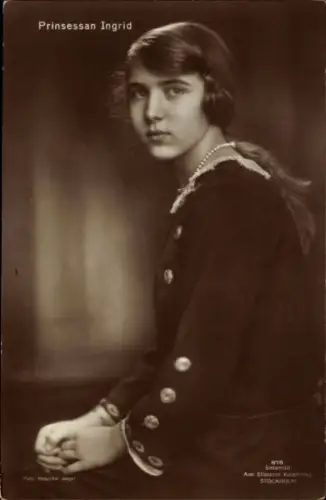Ak Prinzessin Ingrid, Portrait