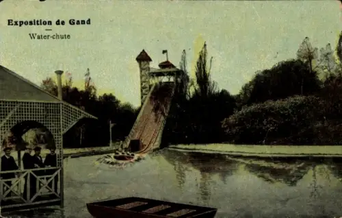Ak Gand Gent Ostflandern, Weltausstellung 1913, Wasserrutsche