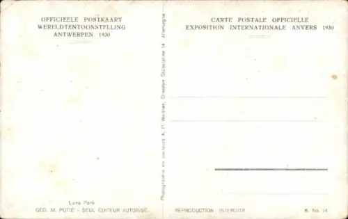 CPA Anvers Anvers Flandre, Exposition Internationale 1930, Motorboot