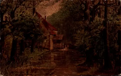 Künstler Ak Triebe, Georg, Spreewaldmühle