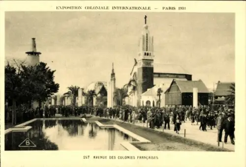 Ak Paris, Internationale Kolonialausstellung 1931, Avenue des Colonies Francaises