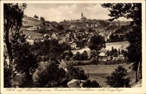 Ak Oberschlema Bad Schlema im Erzgebirg, Gesamtansicht