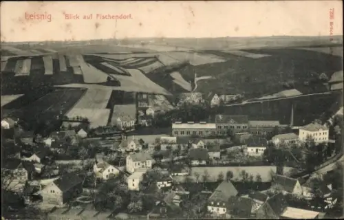 Ak Fischendorf Leisnig in Sachsen, Blick auf Fischendorf, Landschaft, Häuser, Felder