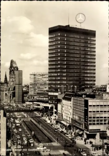 Ak Berlin Charlottenburg, Europa Center und Gedächtniskirche