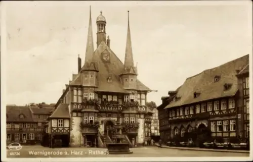 Ak Wernigerode im Harz, Rathaus Wernigerode,  Architektur, 