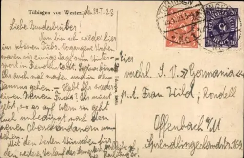 Ak Tübingen am Neckar, Gesamtansicht