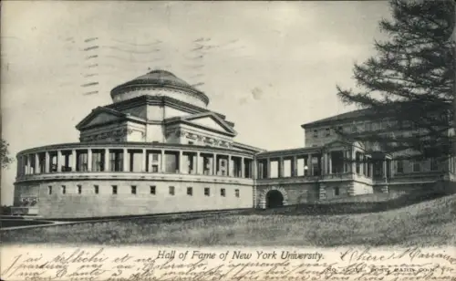 Ak New York City USA, Hall of Fame, New York University, Gebäude, 