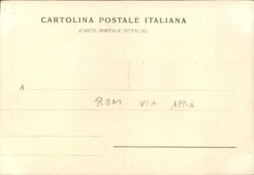 Mondschein Ak Roma Rom Lazio, Appia, Spaziergänger