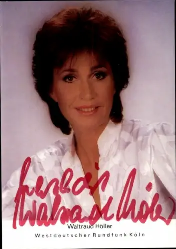 Ak Moderatorin Waltraud Höller, Portrait, Autogramm