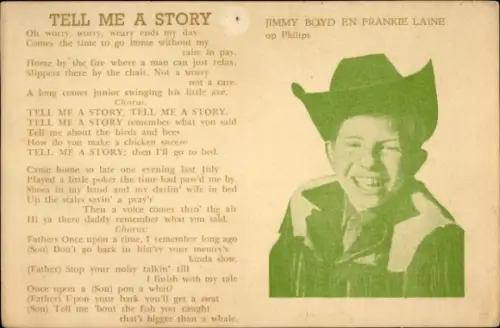 Ak Sänger Jimmy Boyd, Portrait