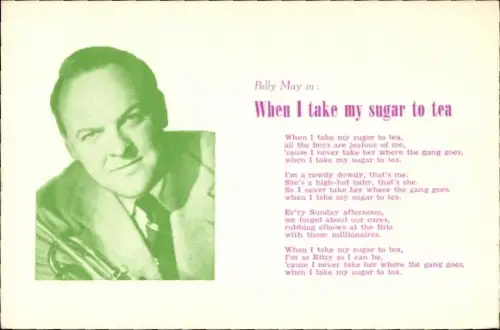 Ak Musiker Billy May, Portrait