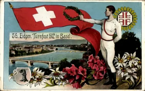 Ak Basel Stadt Schweiz, 56. Eidg. Turnfest 1912