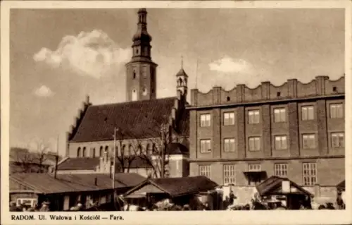 Ak Radom Polen, Kościół, Walowastraße, Kirche, Markt