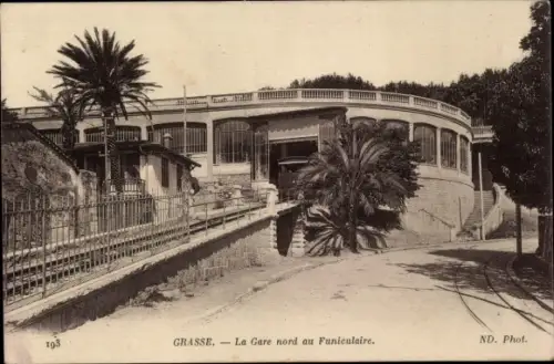 Ak Grasse Alpes-Maritimes, Nordstation der Standseilbahn