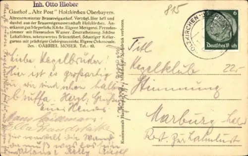 Ak Holzkirchen in Oberbayern, Gasthof Alte Post