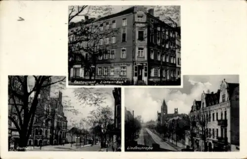 Ak Babelsberg Potsdam, Restaurant Zieten-Eck, Rathaus, Lindenstraße