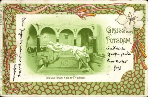 Passepartout Ak Potsdam, Mausoleum Kaiser Friedrich