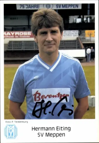 Autogrammkarte Fußballer Hermann Eiting, SV Meppen, Autogramm