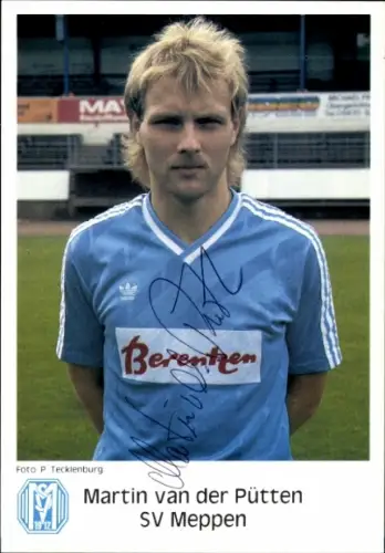 Autogrammkarte Fußballer Martin van der Pütten, SV Meppen, Autogramm