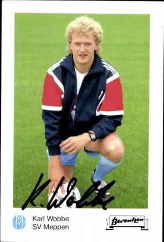 Autogrammkarte Co Trainer Karl Wobbe, SV Meppen, Autogramm