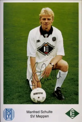 Autogrammkarte Fußballer Manfred Schulte, SV Meppen, Autogramm