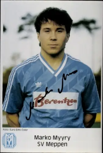 Autogrammkarte Fußballer Marko Myyry, SV Meppen, Autogramm