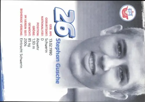 Autogrammkarte Fußballer Stephan Gusche, FC Hansa Rostock, Autogramm
