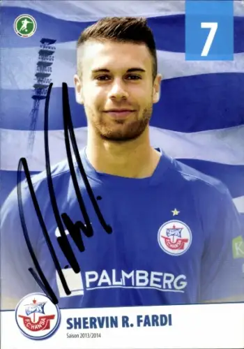 Autogrammkarte Fußballer Shervin R. Fardi, FC Hansa Rostock, Autogramm