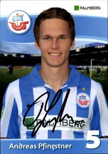 Autogrammkarte Fußballer Andreas Pfingstner, FC Hansa Rostock, Autogramm