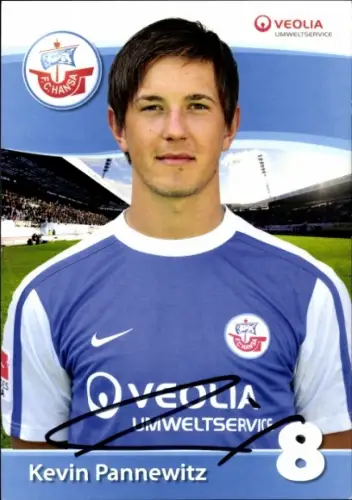 Autogrammkarte Fußballer Kevin Pannewitz, FC Hansa Rostock, Autogramm