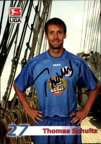 Autogrammkarte Fußballer Thomas Schultz, FC Hansa Rostock, Autogramm