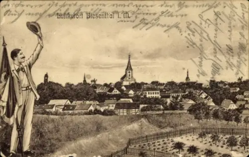 Ak Biesenthal in der Mark, Teilansicht