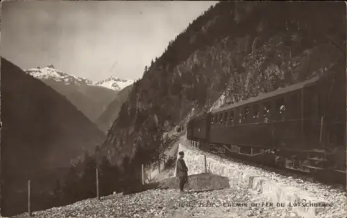 Ak  Kanton Wallis, Chemin de Fer du Lötschberg