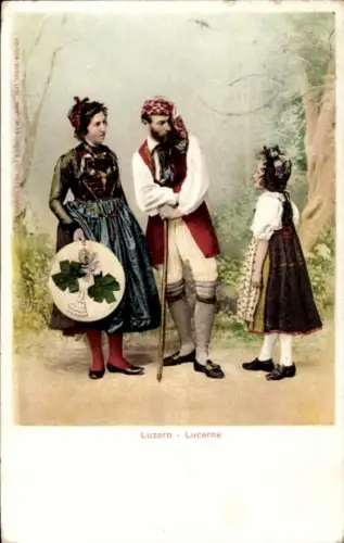 Ak Luzern Stadt Schweiz, Entlebucher Tracht
