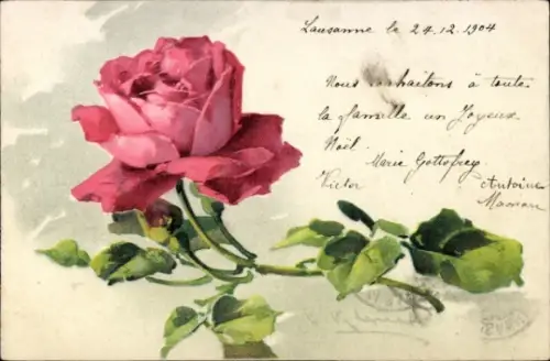 Präge Künstler Litho Klein, Catharina, Rose