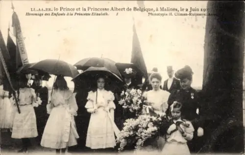 CPA Le Prince et la Princesse Albert de Belgique à Malines, 2 Juin 1907