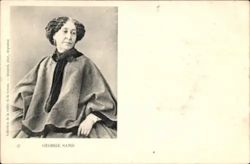 Ak Schriftstellerin George Sand, Portrait