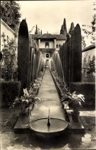 Ak Granada Andalusien Spanien, Generalife, Patio de la Acequia