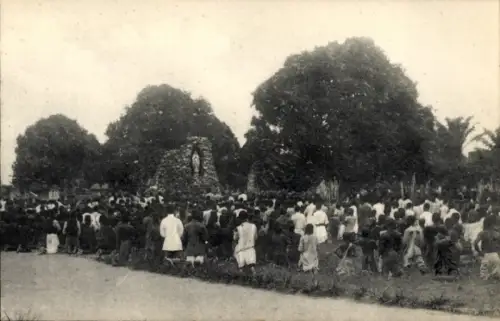 CPA Congo, Grotte de N.-D. de Lourdes à Nouvelle-Anvers