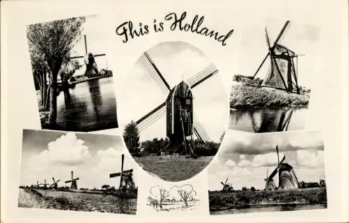 Ak Niederlande, Windmühlen