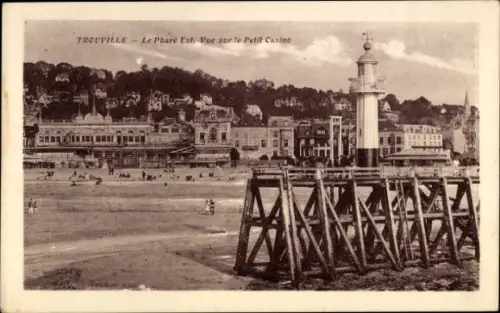 CPA Trouville Calvados, Le Phare Est, Vue sur le Petit Casino