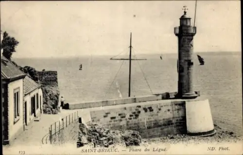 CPA Saint-Brieuc Côtes d'Armor, Phare du Légué