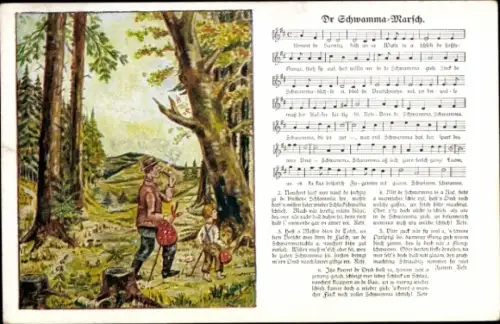 Lied Künstler Ak Lattermann, G., Dr Schwamma Marsch, Pilzsucher, Wilhelm Vogel Nr. 114