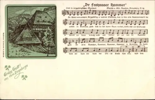 Lied Ak Kaaden, Alfred, Dr frohnaaer Hammer, Erzgebirgische Mundart