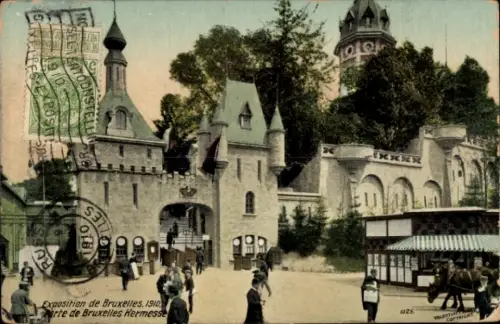 Ak Brüssel, Weltausstellung 1910, Porte de Kermesse